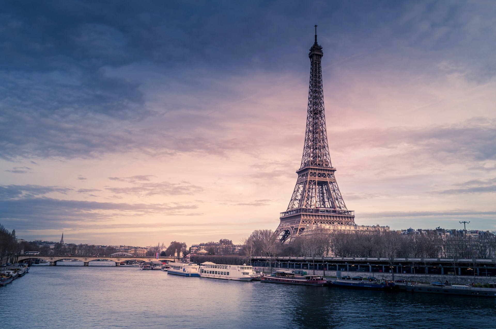 Paris cityscape with iconic architecture