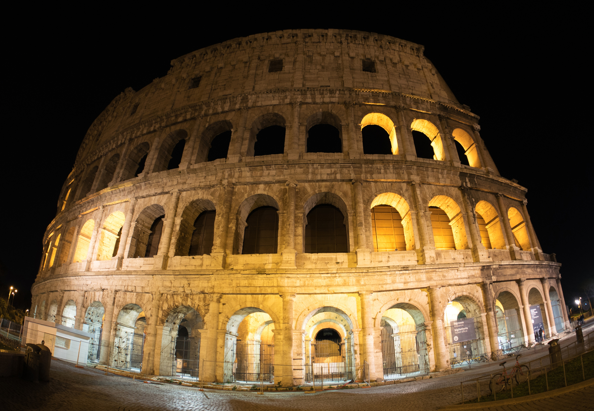 Travelers on a guided tour past an iconic European landmark